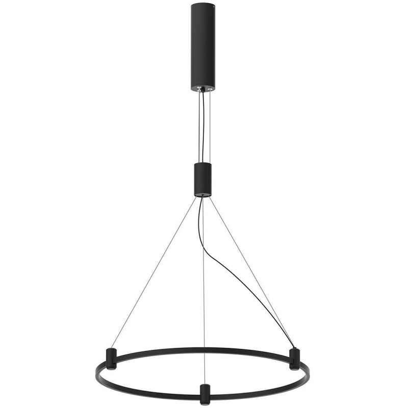 Viokef Κρεμαστή Ράγα Για Σποτ Οροφής Κυκλική Αλουμινίου Μαύρη 80 Εκ. Hoop 4269700