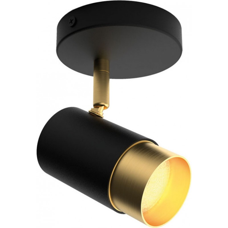 Viokef Σποτ Οροφής Αλουμινίου Μαύρο/Χρυσό Ματ Ziggy 4252400