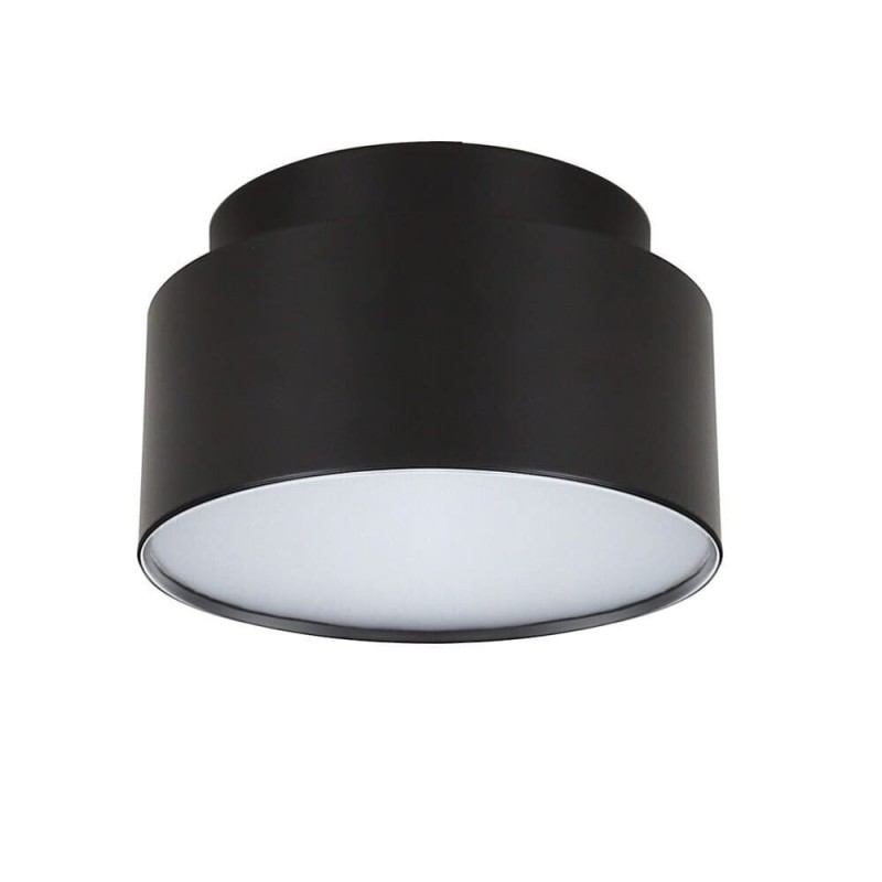 Viokef Gabi Κλασική Πλαστική Πλαφονιέρα Οροφής με Ενσωματωμένο LED σε Μαύρο χρώμα 130cm 4279501