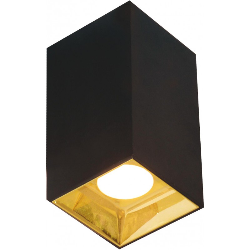 Viokef Σποτ Οροφής Led Αλουμινίου Μαύρο/Χρυσό 7,6x7,6 Glam 4240501