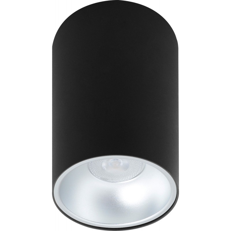 Viokef Σποτ Οροφής Αλουμινίου Μαύρο/Ασημί Δ9,6 Jhonny 4240801