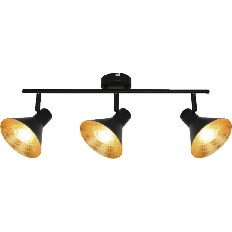 Viokef Τρίφωτο Σποτ Μεταλλικό Μαύρο Harvey 4167200