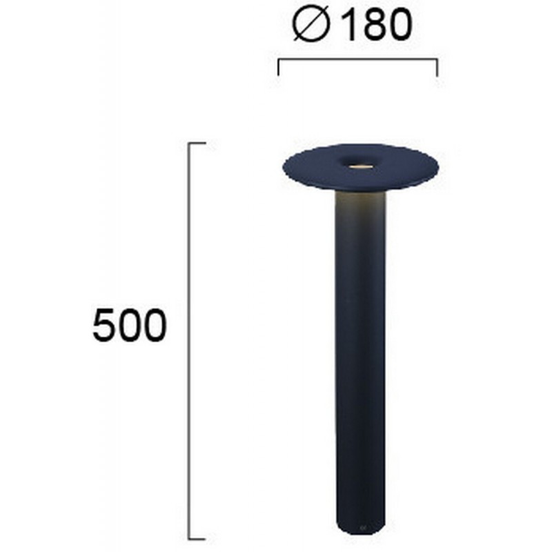 Viokef Κολωνάκι Εξωτερικού Χώρου Led Ανθρακί Kea 4277800