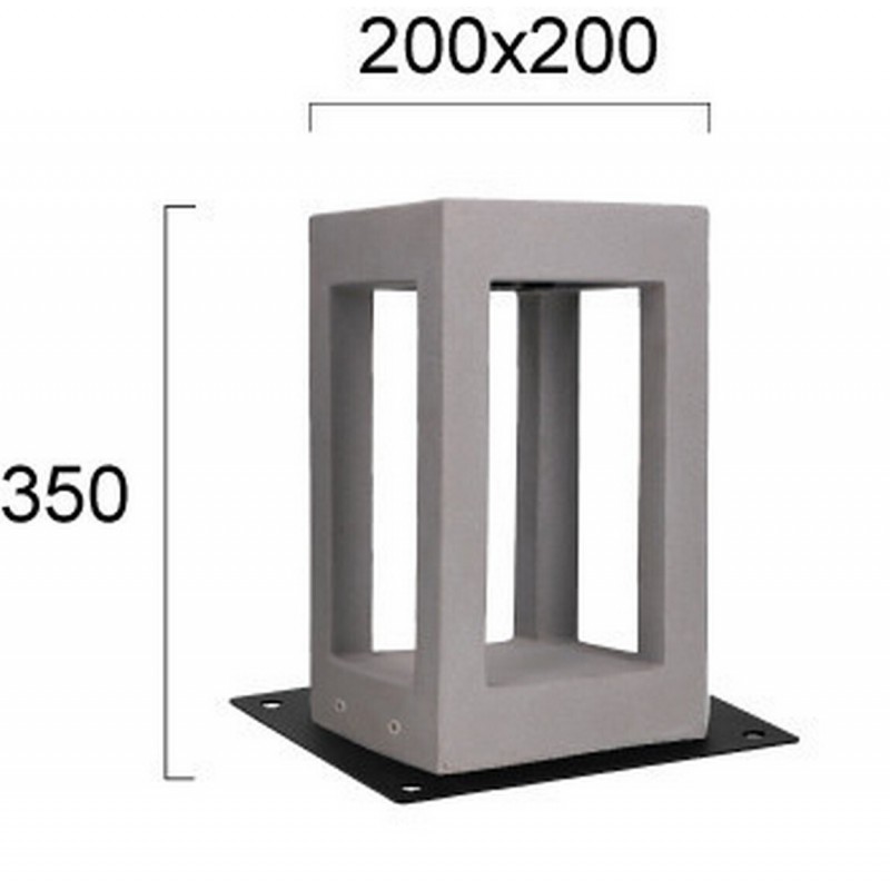 Viokef Στήλος Κήπου Led Τσιμεντένιος Γκρι Fasma 4290700