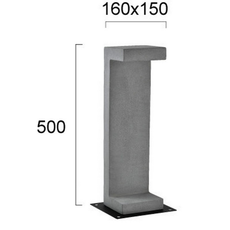 Viokef Στήλος Κήπου Τσιμεντένιος Γκρι Gary 4290600