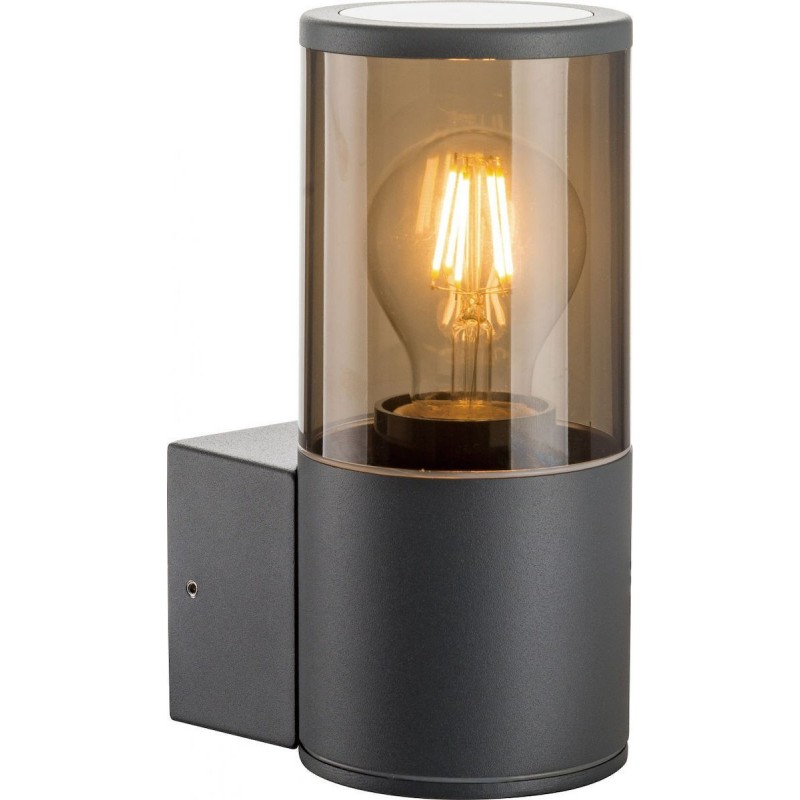 Viokef Londres Στεγανή Επιτοίχια Πλαφονιέρα Εξωτερικού Χώρου E27 σε Μαύρο Χρώμα 4284800