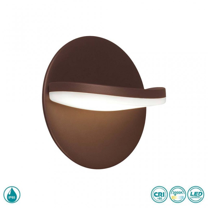 Viokef Απλίκα Τοίχου Led Εξωτερικού Χώρου Καφέ Letty 4309401