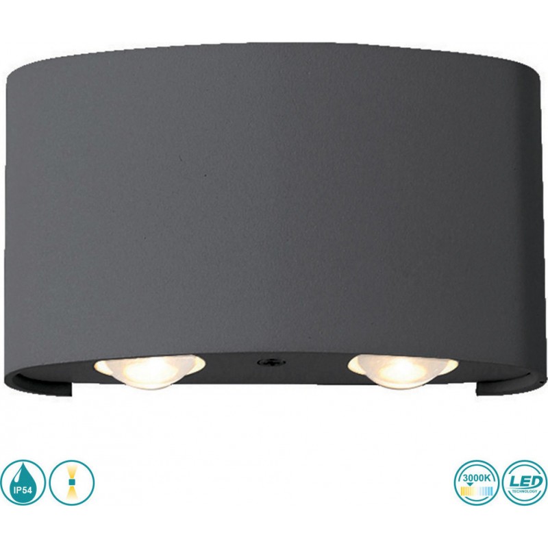 Viokef Απλίκα Led Αλουμινίου Ανθρακί Twist 4211001