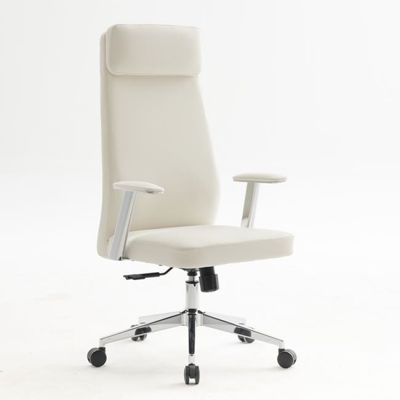 BF8800 Πολυθρόνα Γραφείου Διευθυντή, Pu Άσπρο, Βάση & Κωδικός: [Ε-00026003] ΕΟ612,2