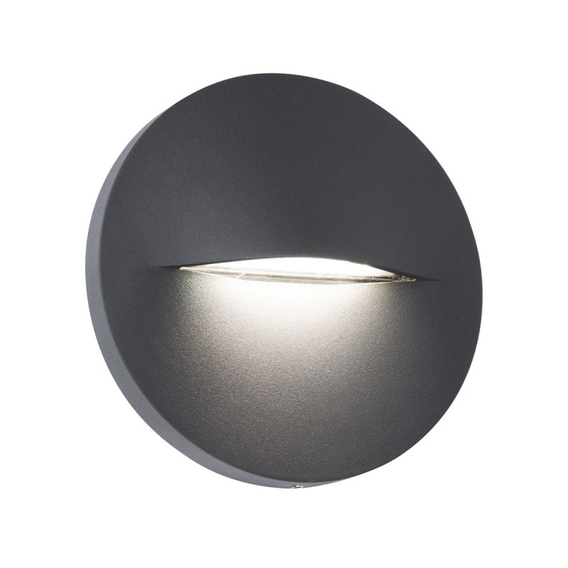 Viokef Απλίκα Εξωτερικού Χώρου Led Αλουμινίου Ανθρακί Round Vita 4298300