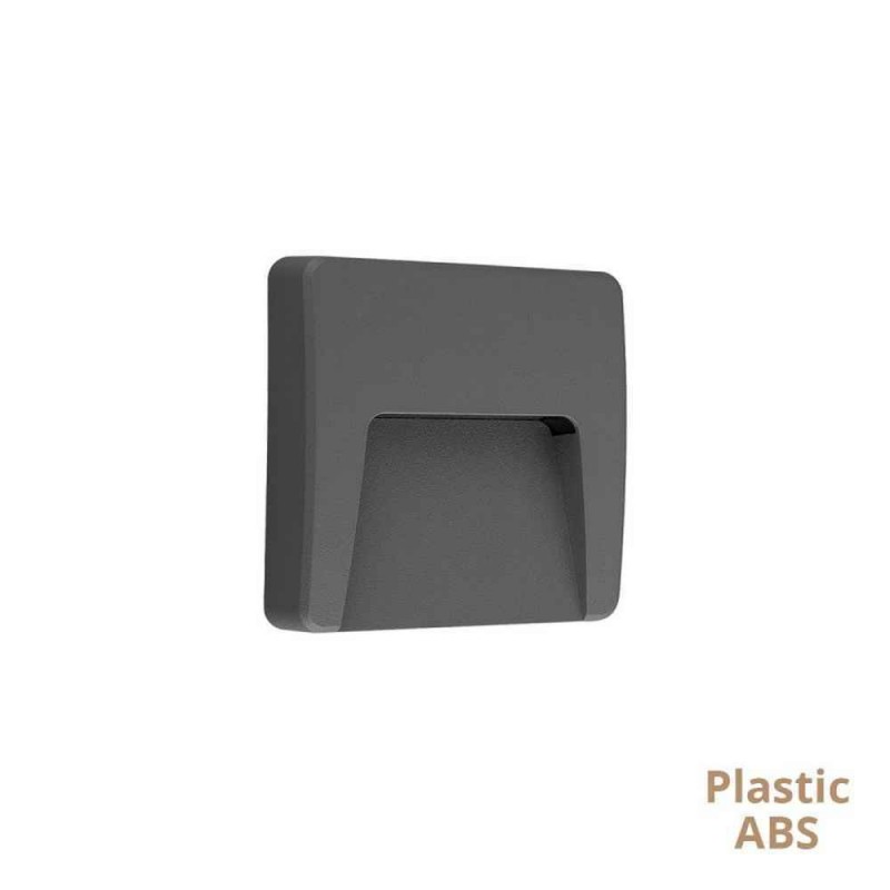 Viokef Απλίκα Τοίχου Led Εξωτερικού Χώρου Ανθρακί 12x12 Εκ. Cop 4308900