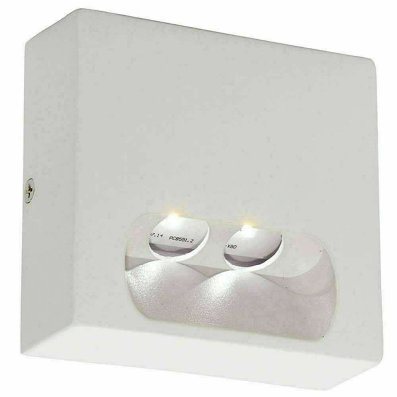 Viokef Δίφωτη Απλίκα Led Εξωτερικού Χώρου Λευκή Poros 4261400