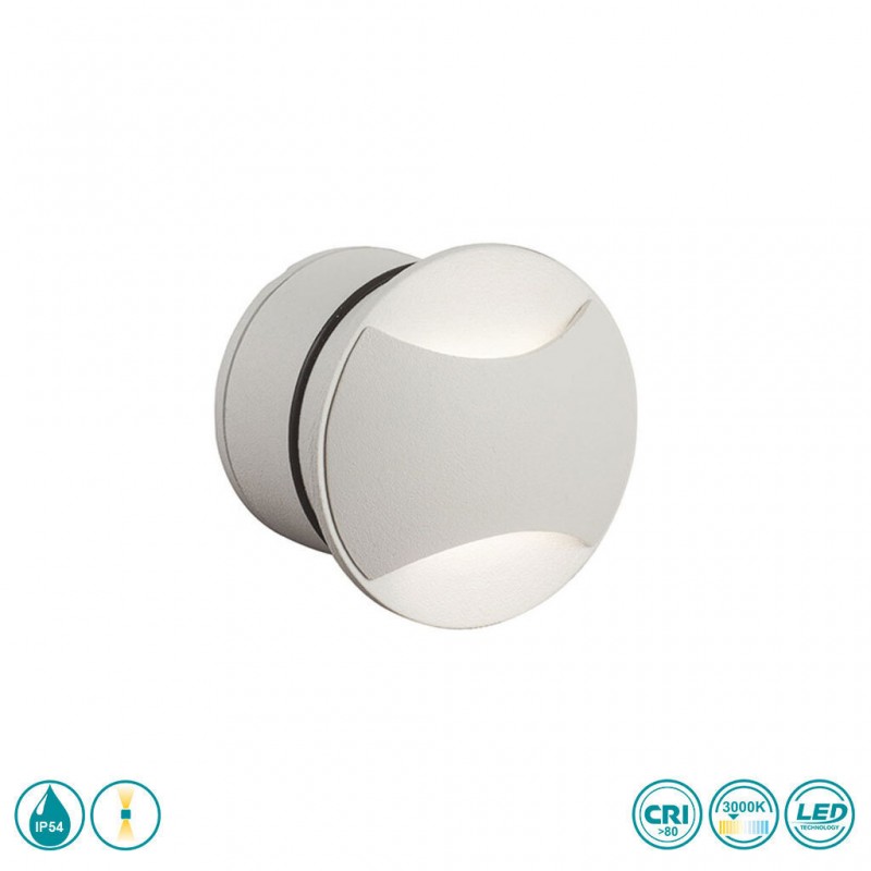 Viokef Χωνευτό Σποτ Led Εξωτερικού Χώρου Ανθρακί Two Sides Ithaki 4262000