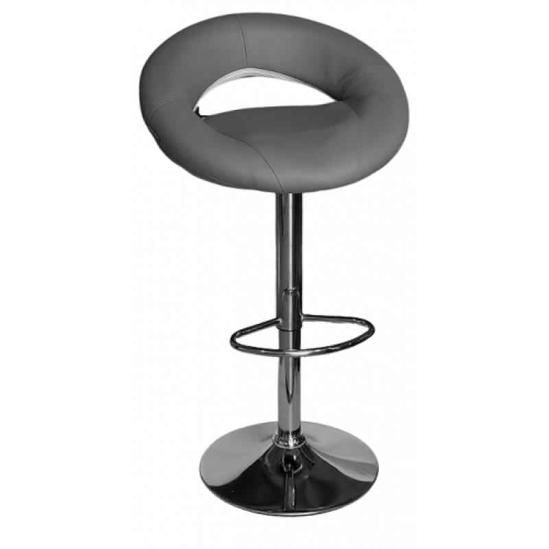 TWIST σκαμπό ρυθμιζόμενo δερματίνη ΓΚΡΙ / 52x48xH77-96