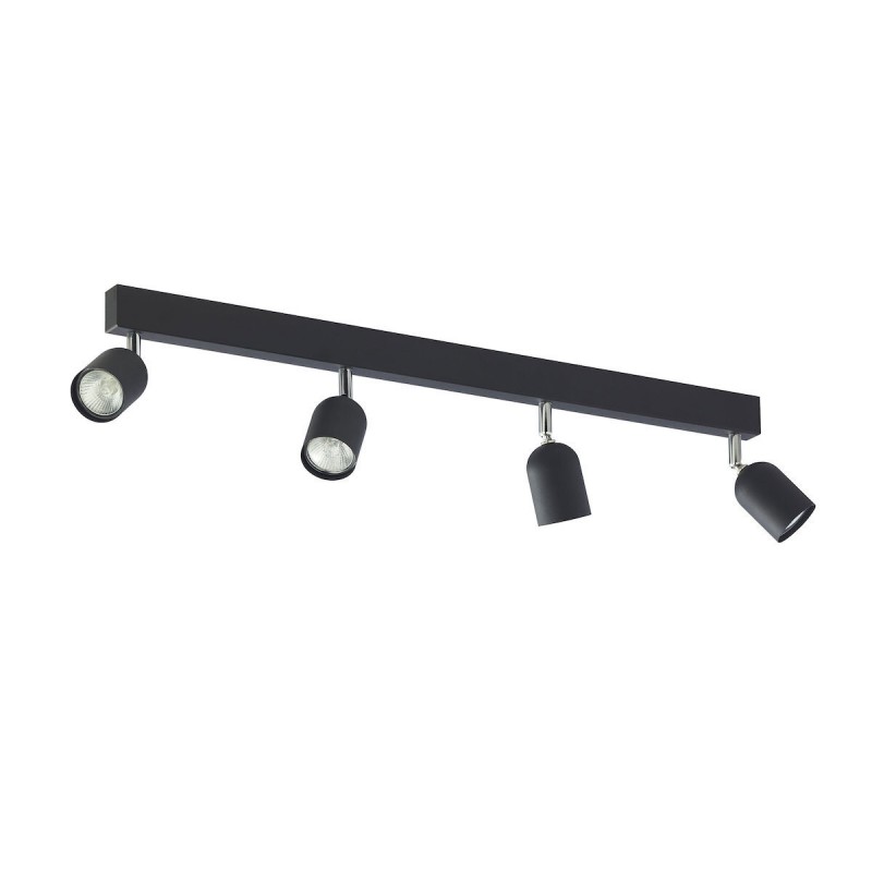 TK Lighting Top Σποτ με 4 Φώτα και με Ντουί GU10 σε Μαύρο Χρώμα Κωδικός: 1009