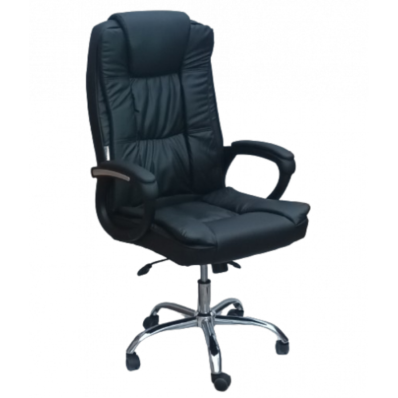 OC-110 πολυθρόνα διευθυντού δερματίνη ΜΑΥΡΗ, 65x67x115/121