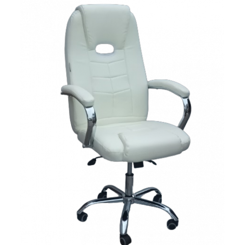 KP-001 πολυθρόνα διευθυντού δερματίνη ΕΚΡΟΥ, 64x73x113/122