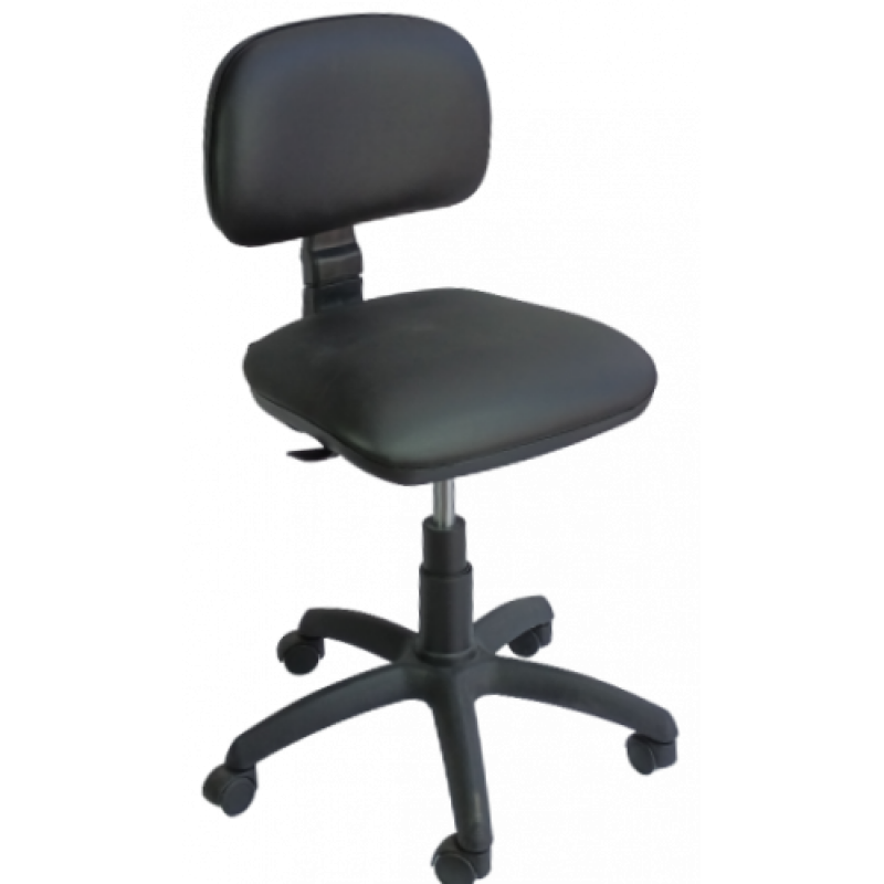 SU-301C καρέκλα γραφείου ΔΕΡΜΑΤΙΝΗ ΜΑΥΡΗ, 44x55x75/88