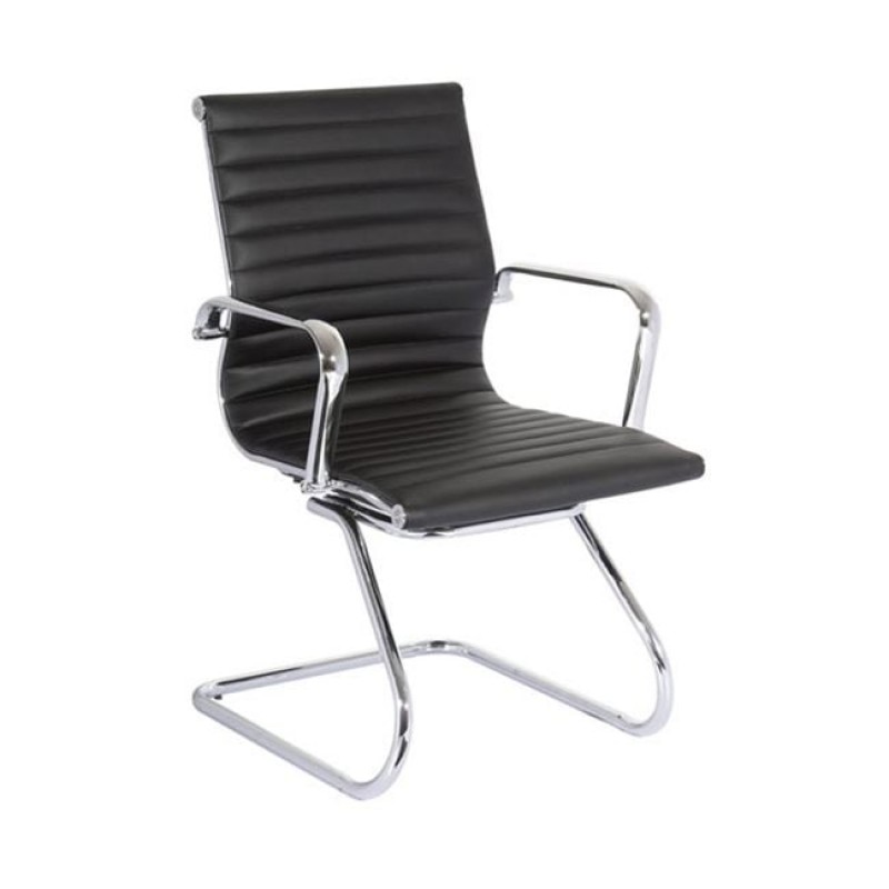 BF4400V Πολυθρόνα Επισκέπτη Μέταλλο Χρώμιο - PU Μαύρο Κωδικός: [Ε-00011036] ΕΟ237