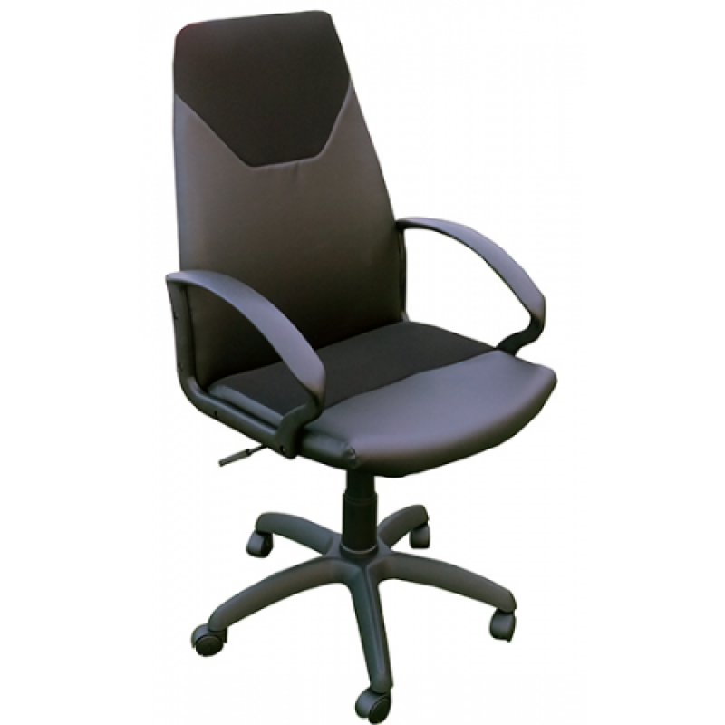FC12 πολυθρόνα διευθυντού δερματίνη-mesh ΜΑΥΡΟ, 58x55xH104/114