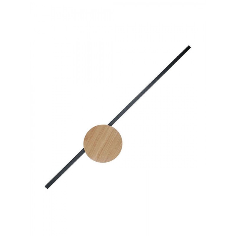 TK Lighting Μοντέρνο Φωτιστικό Τοίχου με Ενσωματωμένο LED και Φυσικό Λευκό Φως Καφέ 17x17x45εκ. Κωδικός: 1441