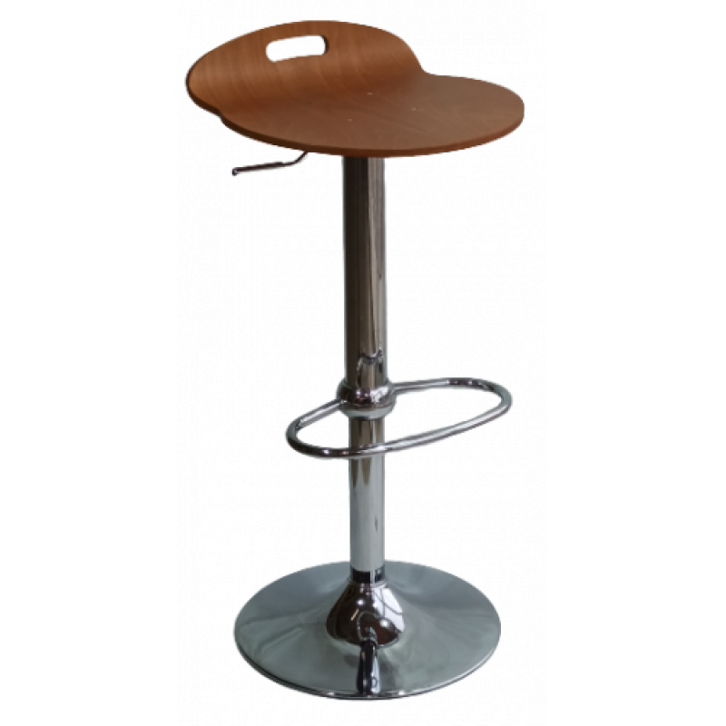 ROCK σκαμπό ρυθμιζόμενo ξύλο ΚΕΡΑΣΙ, 40x38x65/90