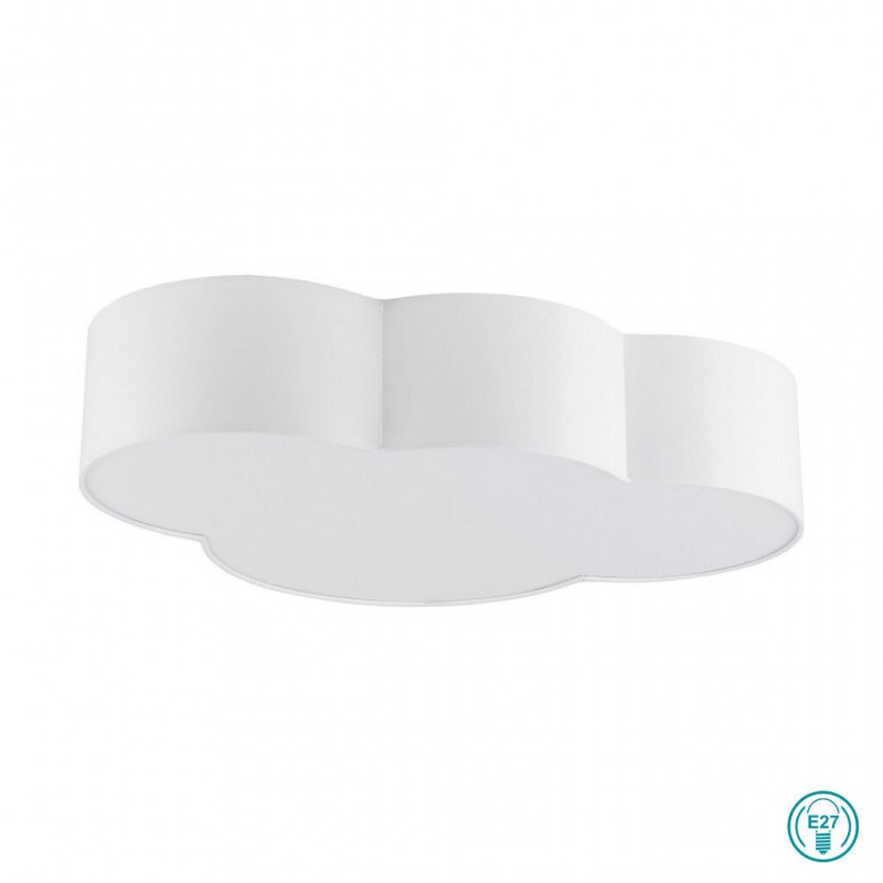 TK Lighting Cloud Πολύφωτο Παιδικό Φωτιστικό Πλαφονιέρα από Πλαστικό 15W με Υποδοχή E27 Λευκή 13cm 1533