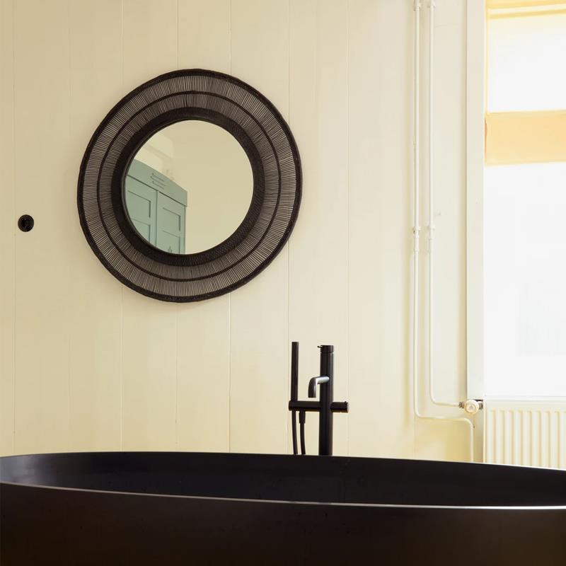 ΜΑLΑWΙ MIRROR ROUND BLACK LARGE CODE 1599