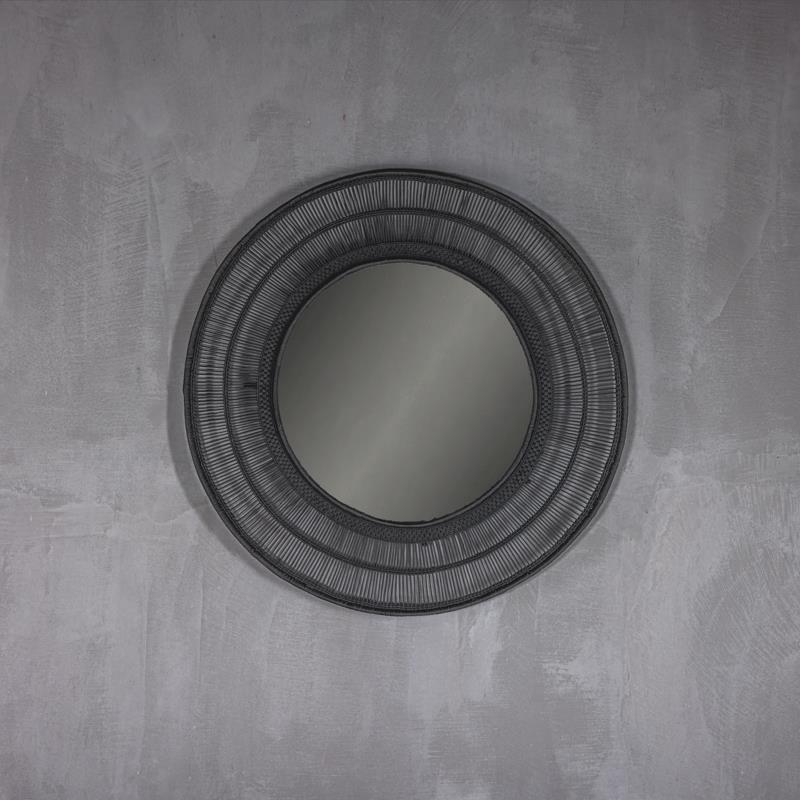 ΜΑLΑWΙ MIRROR ROUND BLACK LARGE CODE 1599