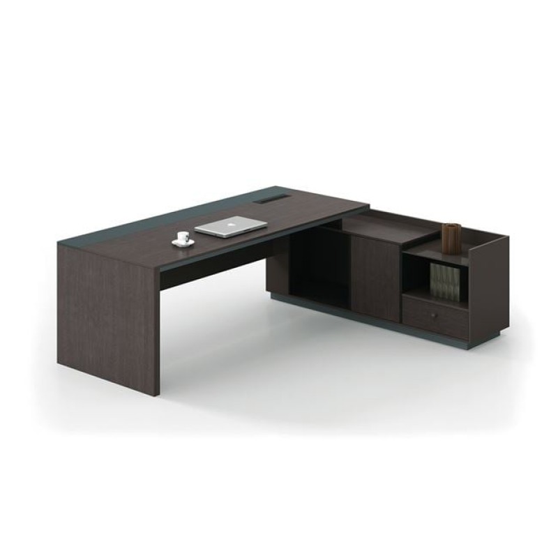 ADVANCE Γραφείο Δεξιά Γωνία Σκούρο Καρυδί - Sky Grey Κωδικός: [Ε-00022204] ΕΟ819,R