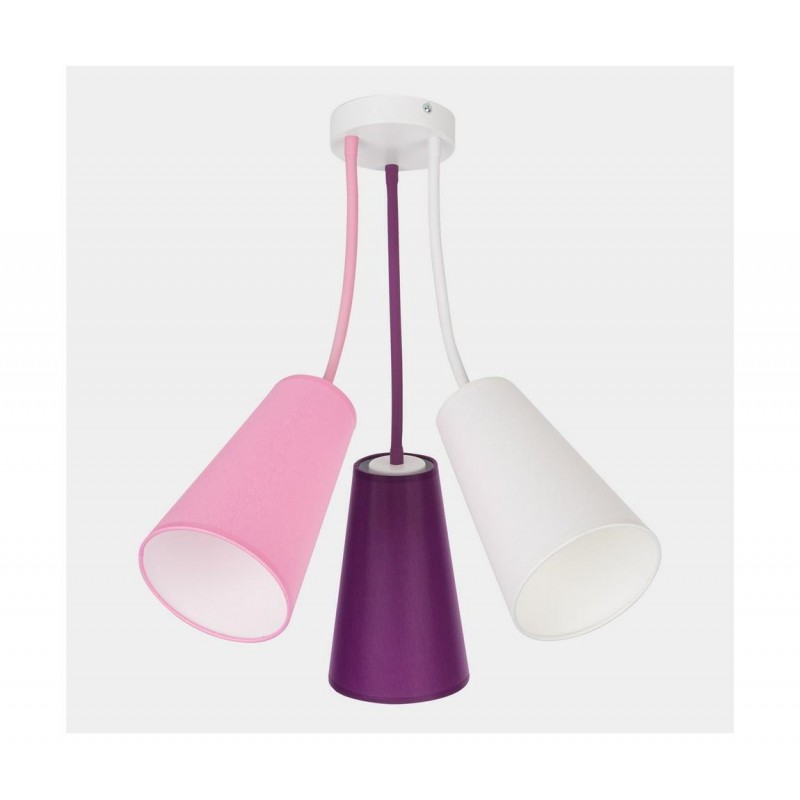 TK Lighting Wire Πολύφωτο Παιδικό Φωτιστικό Κρεμαστό από Μέταλλο 15W με Υποδοχή E27 Ροζ 1712