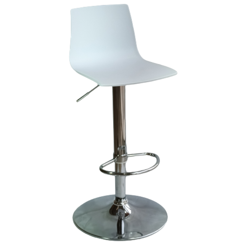 IMOLA σκαμπό ρυθμιζόμενo pc ΜΑΤ ΛΕΥΚΟ, 36x38xΗ82/104