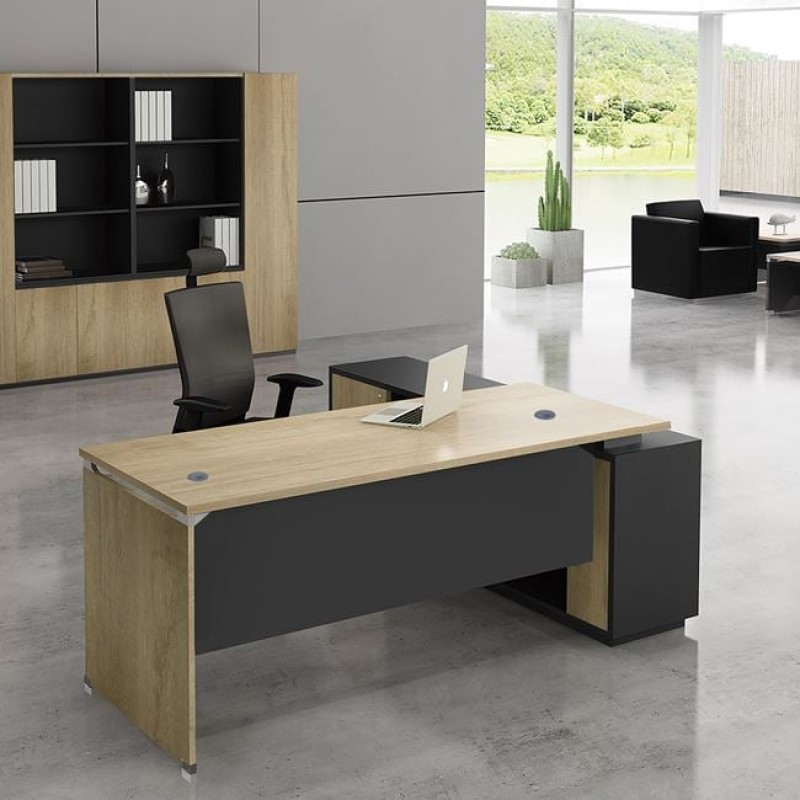 PROJECT Γραφείο Αριστερή Γωνία, Απόχρωση Sonoma - Γκρι Κωδικός: [Ε-00020621] ΕΟ936,L