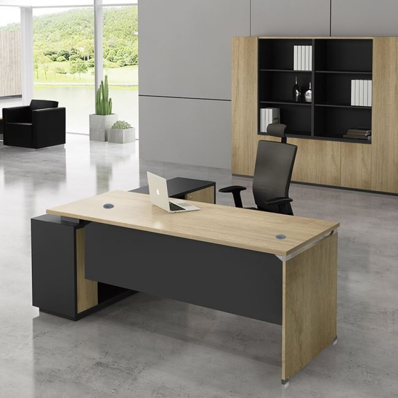 PROJECT Γραφείο Δεξιά Γωνία, Απόχρωση Sonoma - Γκρι Κωδικός: [Ε-00020620] ΕΟ935,R