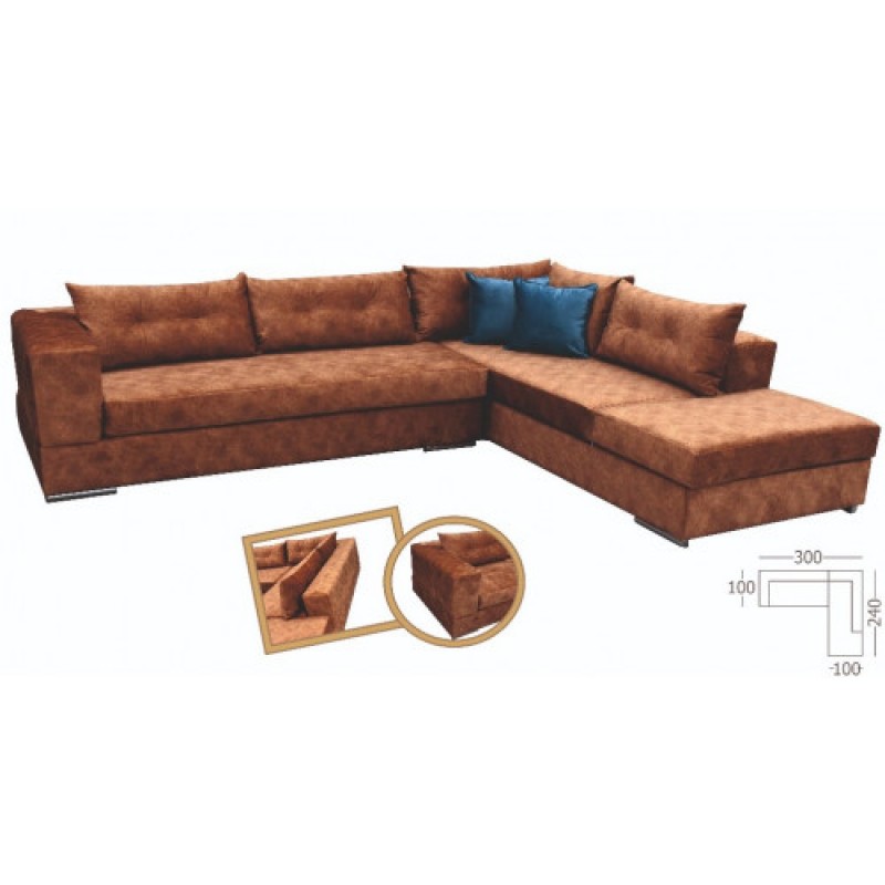 FERENIKI καναπές οικιακού χώρου, 300x240x100cm