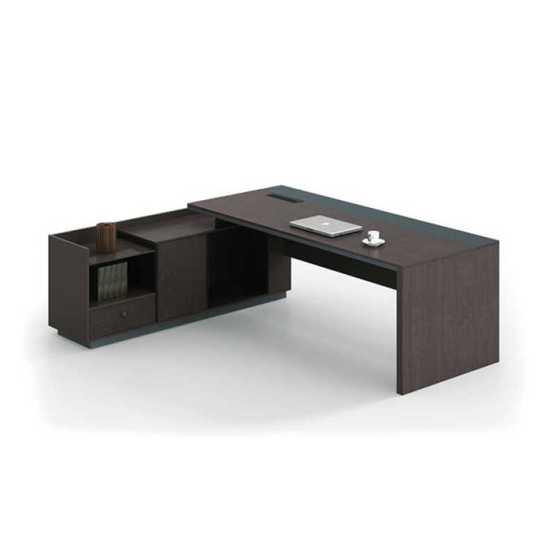 ADVANCE Γραφείο Αριστερή Γωνία Σκούρο Καρυδί - Sky Grey Κωδικός: [Ε-00022205] ΕΟ820,L