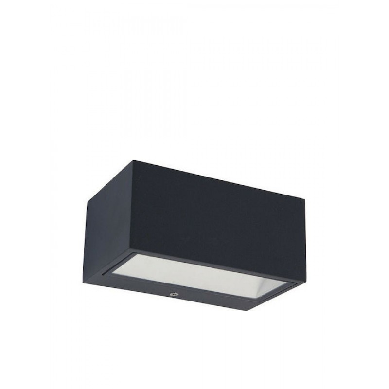 Lutec Gemini Επιτοίχια Εξωτερική Πλαφονιέρα LED IP54 11W με Θερμό Λευκό Φως Διπλής Δέσμης 14x14x6.5εκ. Κωδικός: 5189113118