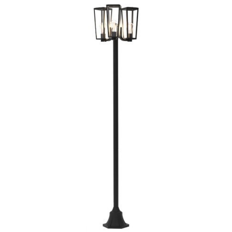 Lutec Pine Φωτιστικό Κολώνα Εξωτερικού Χώρου IP44 για Ντουί E27 Μαύρο
