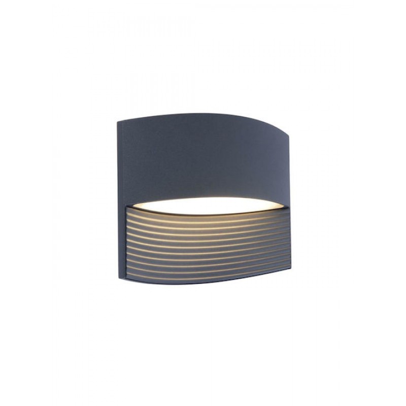 Lutec Lotus Επιτοίχια Εξωτερική Πλαφονιέρα LED IP54 11W με Θερμό Λευκό Φως Διπλής Δέσμης 14x6.4x18εκ. Κωδικός: 5193201118
