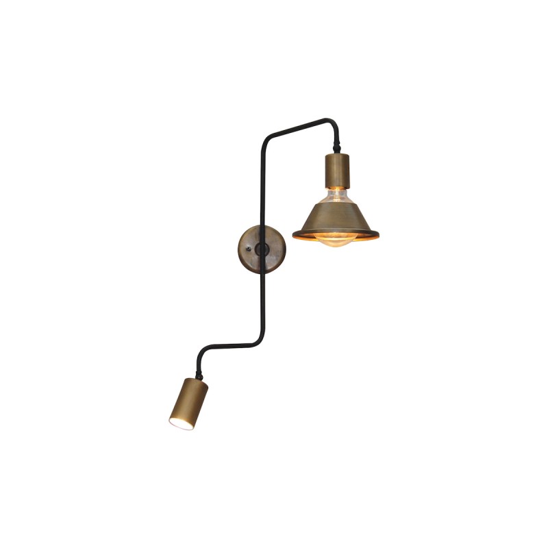 Home Lighting HL-3555-2L CALLIE OLD BRONZE & WHITE WALL LAMP-77-3970