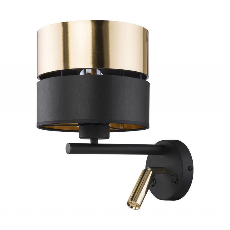 TK Lighting Hilton Φωτιστικό Τοίχου με Ντουί E27 Μαύρο 28x28εκ. Κωδικός: 2579