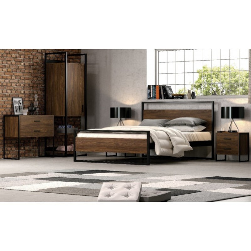 ΛΩΡΑ κρεβάτι μέταλλο ξύλο 160x200