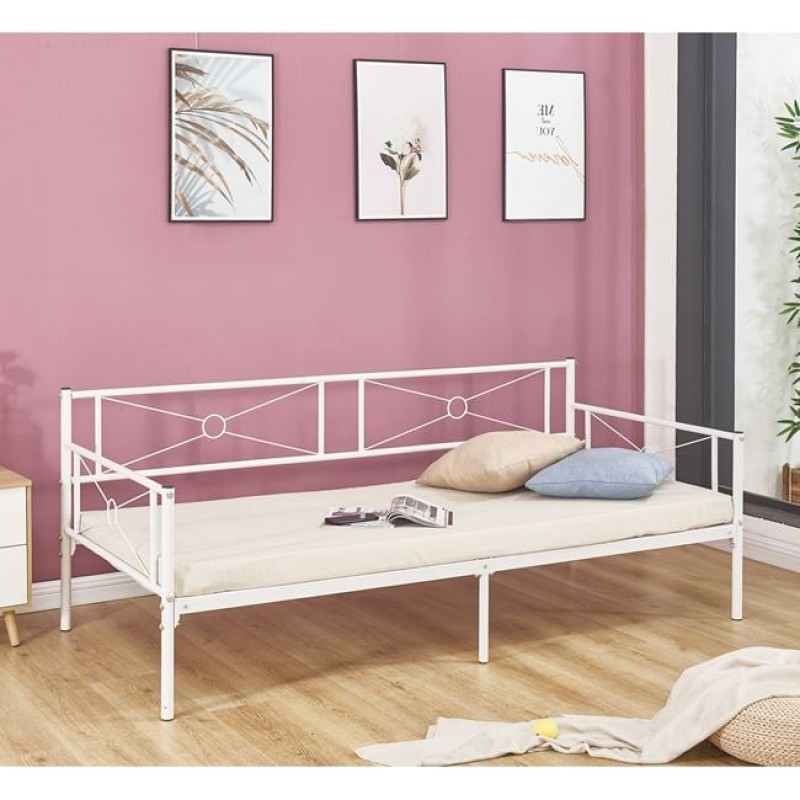 QUEEN Daybed Κρεβάτι Μέταλλο Βαφή Άσπρο Κωδικός: [Ε-00021540] Ε8019,2
