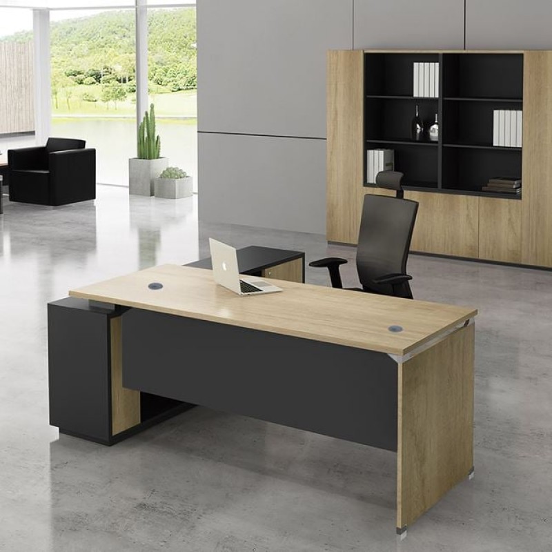 PROJECT Γραφείο Δεξιά Γωνία, Απόχρωση Sonoma - Γκρι Κωδικός: [Ε-00020622] ΕΟ936,R