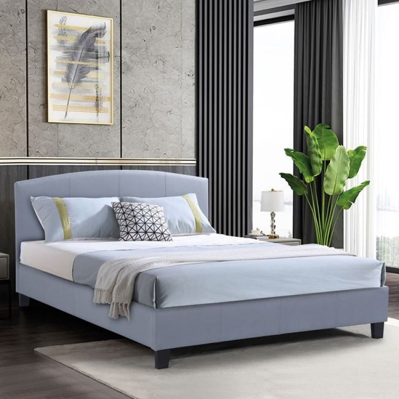 ODEON Κρεβάτι Διπλό για Στρώμα 140x190cm, Ύφασμα Γκρι Κωδικός: [Ε-00025593] Ε8806,11