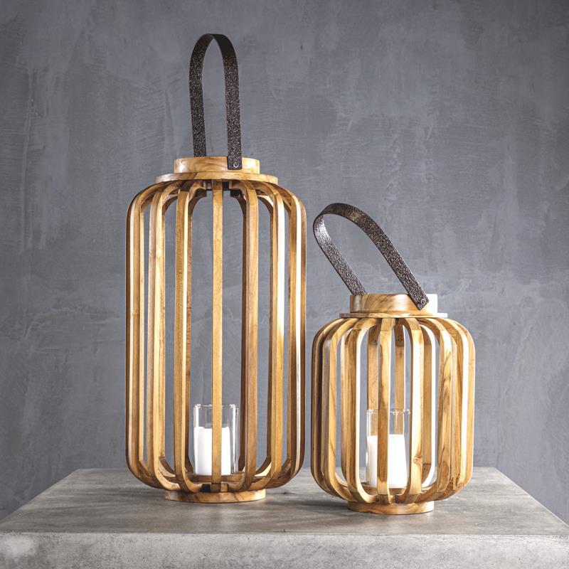 PUMPKIN TEAK LANTERN SET OF 2 4535 × 4535 × 6945 code 232845