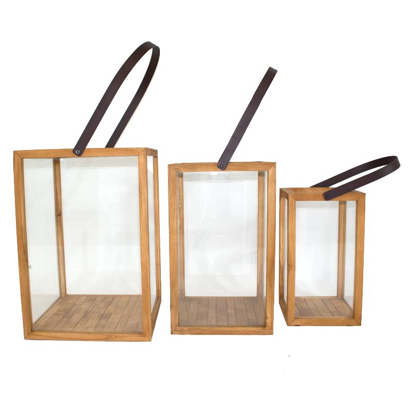 CANYON TEAK LANTERNS SET OF 3 code 232850