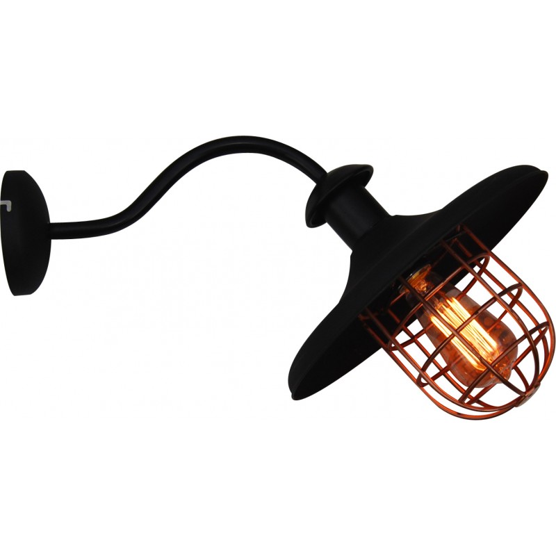 HOMELIGHTING ΑΠΛΙΚΑ ΤΟΙΧΟΥ ΜΕΤΑΛΛΙΚΗ ΜΑΥΡΗ KURO 77-3041