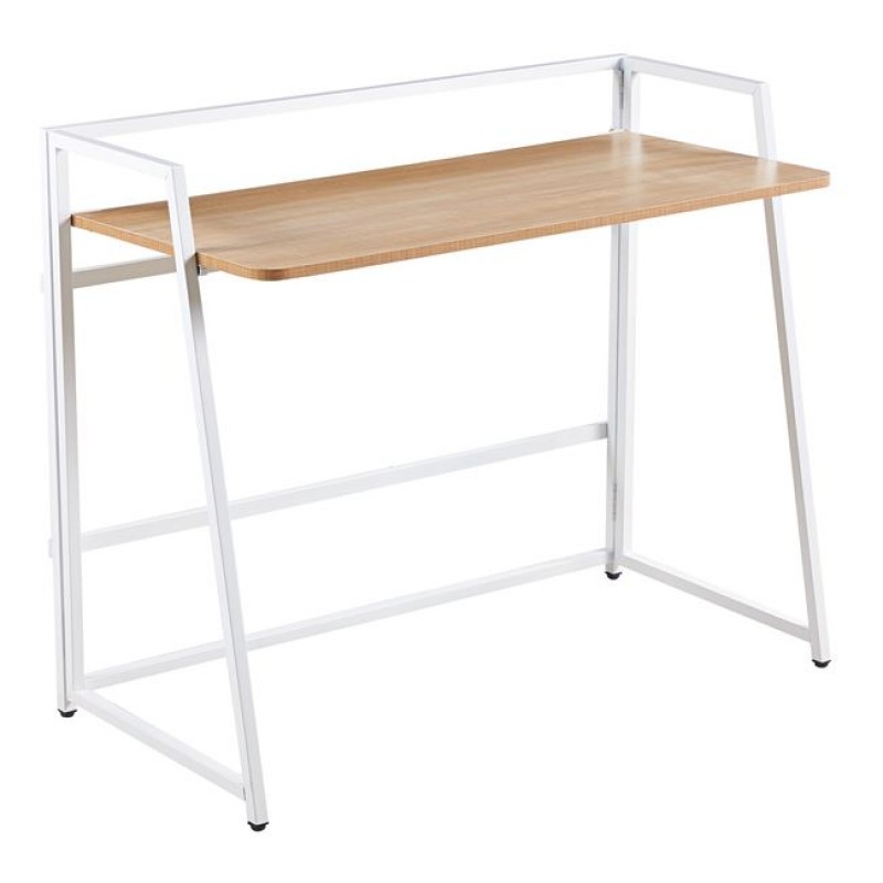 UNIT Γραφείο Η/Υ Πτυσσόμενο, Μέταλλο Βαφή Άσπρο, Melamine Απόχρωση Sonoma Κωδικός: [Ε-00025241] ΕΟ4395