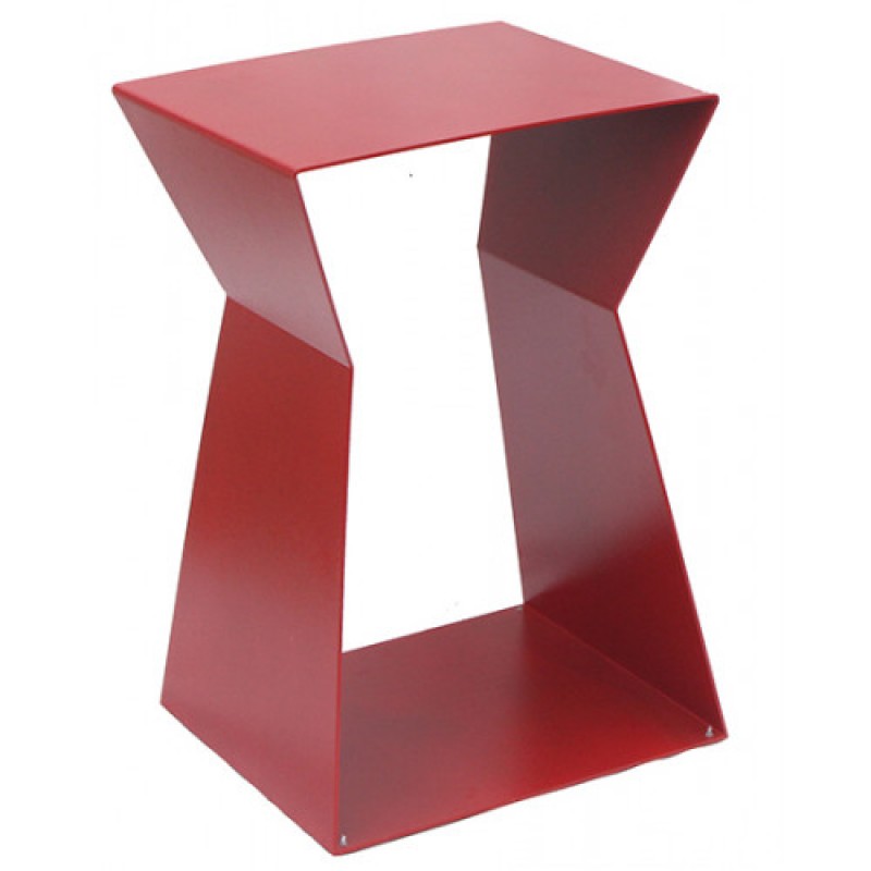 B1207MT τραπεζάκι σαλονιού μεταλλικό ΚΟΚΚΙΝΟ, 30x34xH50